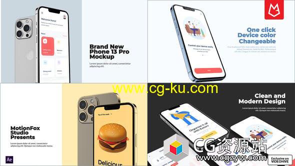 AE模板-应用演示iPhone 13手机APP展示片头的图片1