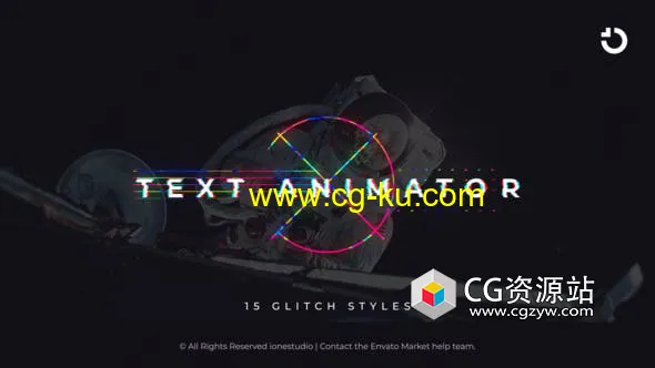 AE+PR模板-15组科技感故障文字标题动画预设 Glitch Text Animator的图片1