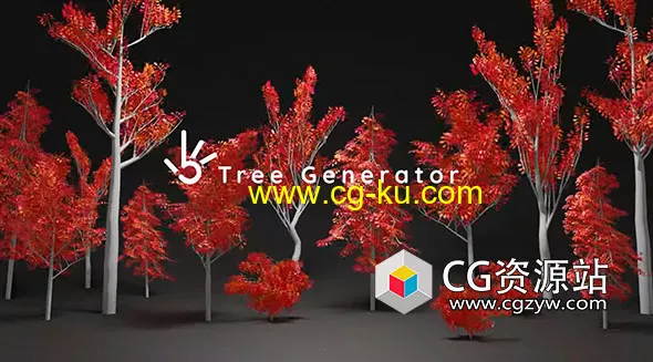 Blender 3.0几何节点树生成器（带风）Blender Tree Generator Setup(with wind)的图片1