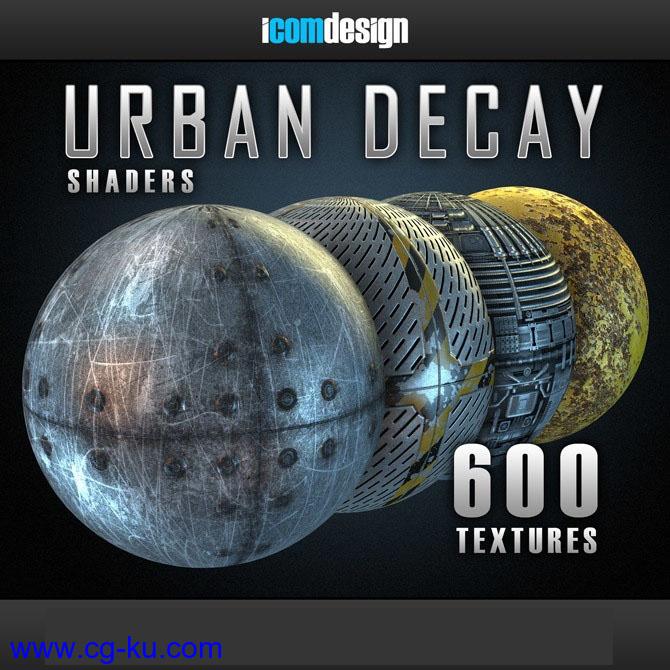 600组E3D纹理贴图材质预设合集 Element 3D – Urban DecayWinMac的图片1