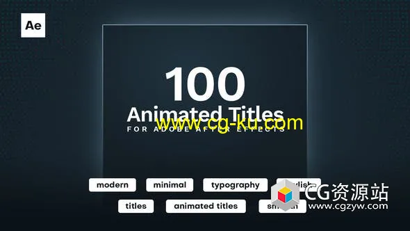 AE模板-100个文字标题排版字幕动画 100 Animated Titles的图片1