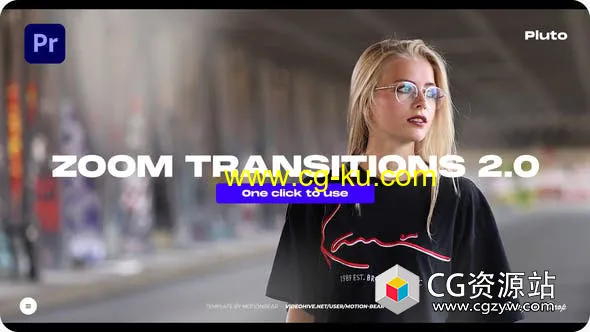 PR模板-摄相机缩放过渡转场预设 Zoom Transitions 2.0的图片1