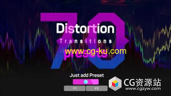 PR预设-70个时尚外观失真扭曲变形过渡视频转场 Distortion Transitions Presets 2的图片1