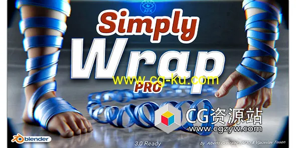 Blender曲线缠绕生成网格插件 Simply Wrap Pro + Assets的图片1