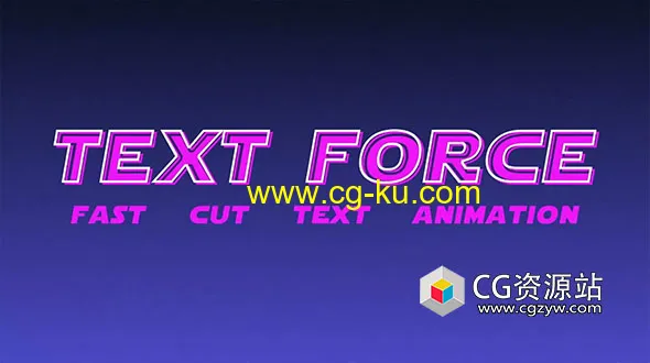 AE脚本-快闪文字标题动画 Text Force V1.1.3 + 使用教程的图片1