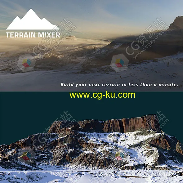 Blender自然环境地形场景预设 Terrain Mixer 1.9.1+中英文字幕教程的图片1