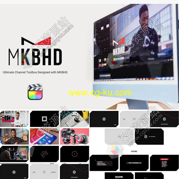 FCPX插件-50组文字标题字幕条社交网络短视频包装视频转场预设 MKBHD的图片1