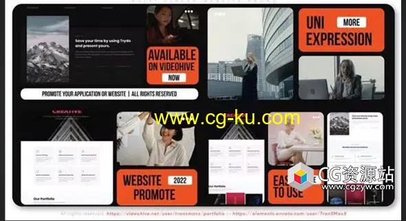 AE模板-多屏分屏网站宣传展示Multi Screen Website Promo的图片1