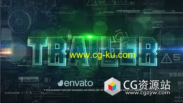 AE模板-未来预告片科技感HUD文字标题宣传片头 Futuristic Trailer的图片1