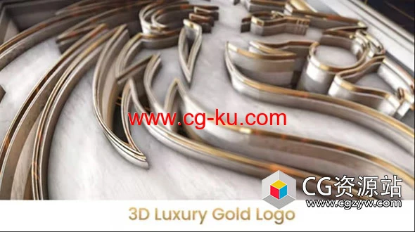 AE模板-E3D大气奢华质感金色标志三维Logo动画 3D Luxury Gold Logo Intro的图片1