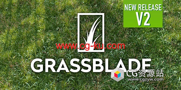 草坪草地生成Blender插件 Grassblade V2.2 + scatpack for Scatter 5的图片1