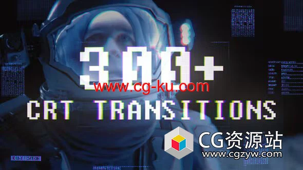 AE脚本-300种复古故障损坏视频CRT转场预设 CRT Transitions的图片1