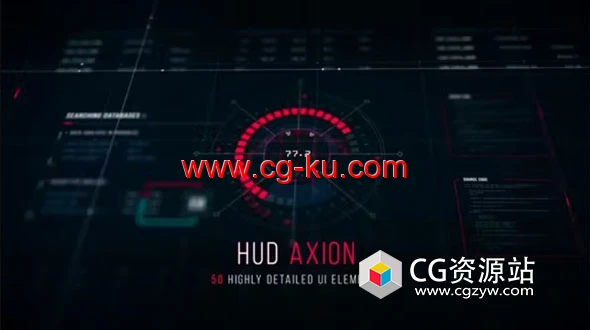 AE模板-50个科技感物体轴线HUD元素动画 Sci-Fi HUD – Axion的图片1