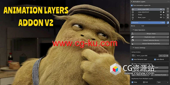 Blender插件图层控制动画 Animation Layers V2.1.2.1的图片1