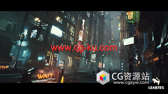 650种赛博朋克城市场景3D模型UE4资产的图片1