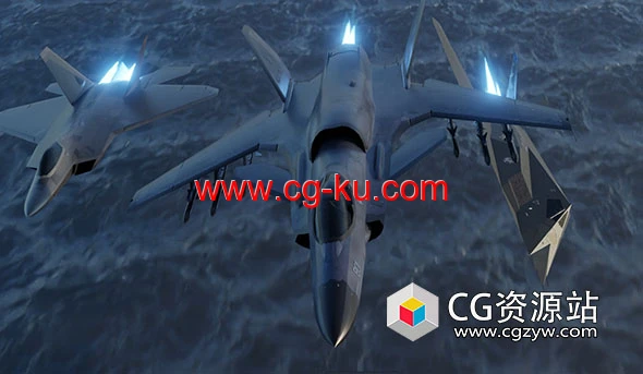 Blender喷气式飞机空中飞行模拟插件 Aviation Jet Strike Addon V1.0的图片1