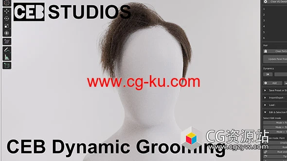 Blender头发模拟生成插件 Dynamic Grooming v0.67 + 使用教程的图片1