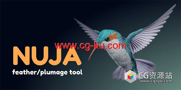 Blender 150组羽毛预设 Nuja – Feather And Plumage Tools+视频教程的图片1