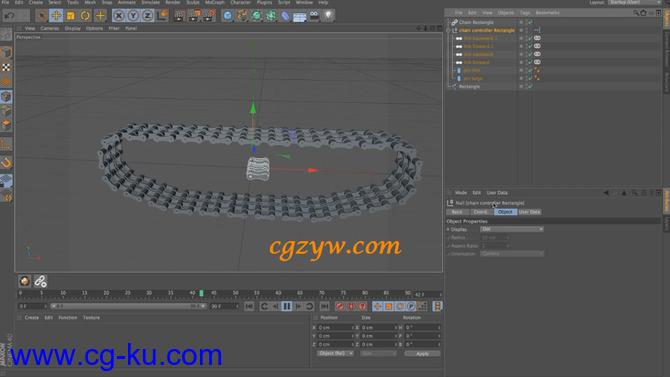 C4D快速生成链条插件C4DZone Chain Generator 1.0  MUS3的图片1