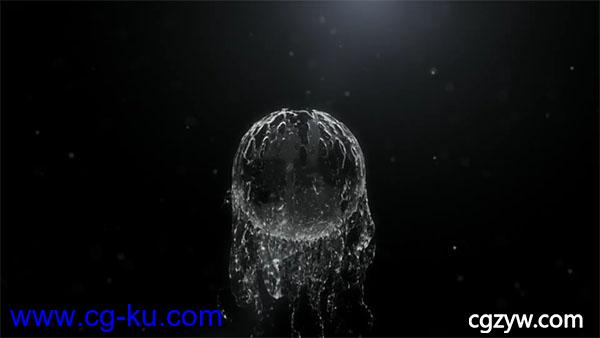 AE模板-球形液体流动Logo标志展示 Spherical Liquid Logo Reveal的图片1