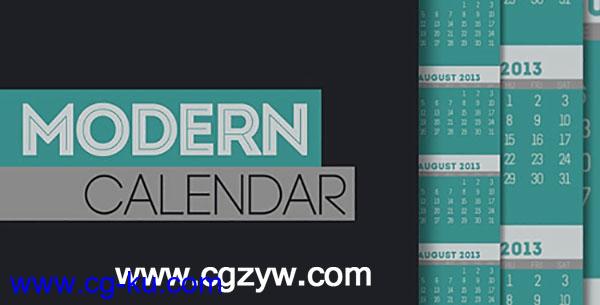 AE模板 现代日历 Modern Calendar的图片1