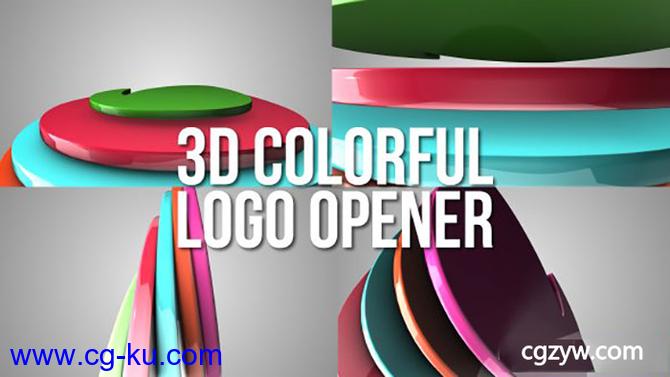 AE模板-E3D三维彩色立体Logo翻转展示 3D Colorful Logo Opener的图片1