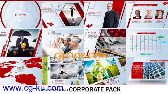 AE模板-企业公司扁平化图片文字宣传 VideoHive Corporate Pack的图片1