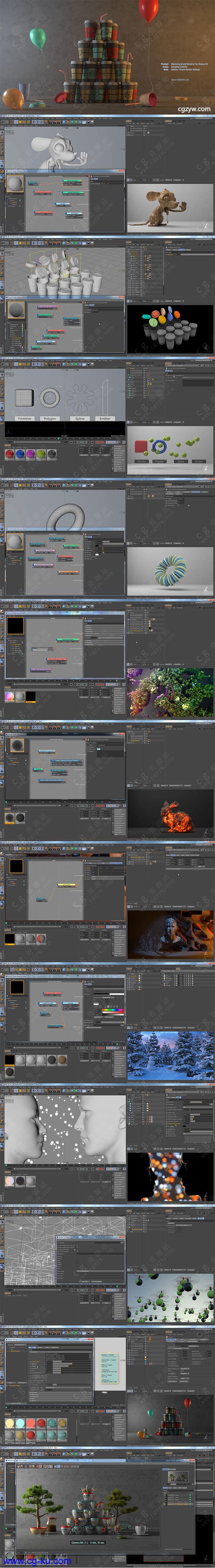 C4D阿诺德渲染器全面进阶教程 Inlifethrill Mastering Arnold Render for Cinema 4D 含（工程文件）的图片2