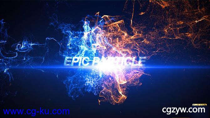 AE模板-震撼粒子特效标志游戏电影logo片头展示Epic Particle Reveal的图片1