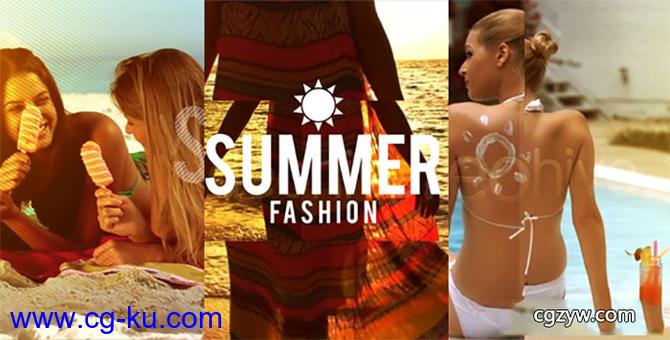 AE模板-夏日海滩时尚娱乐性感模特宣传片片头 Summer Fashion的图片1