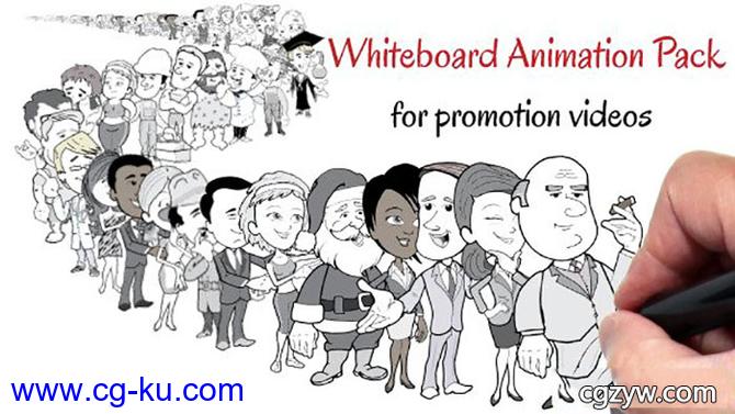 AE模板-手绘卡通元素产品解说元素动画元素包 Whiteboard Animation Pack For Promotion Videos的图片1