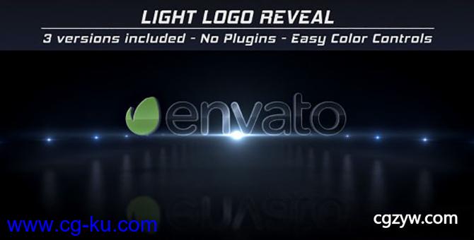 AE模板-震撼大气闪光标志动画Logo展示 Light Logo Reveal的图片1