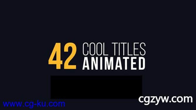 AE模板-42个MG动画超酷个性文字标题人名字幕条 42 Cool Titles Animated的图片1