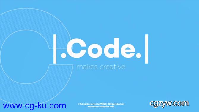 AE模板-现代干净文字排版开场产品解说动画 Code Typography的图片1