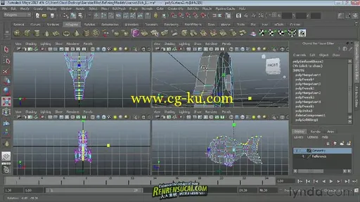 《Maya2013基础要点系列多边形建模技术教程》Lynda.com Maya Essentials 2 Polygonal Modeling Techniqu的图片3