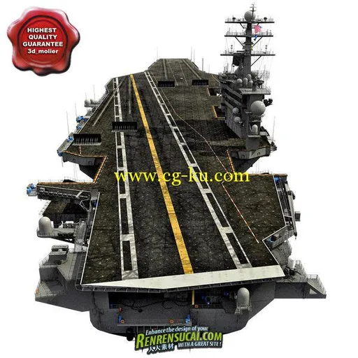 《美国约翰·C·斯坦尼斯号航母模型》Turbosquid USS John C Stennis CVN-74 3D Model的图片1