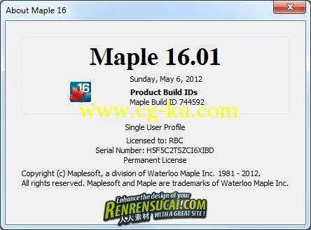 《数学工程软件》Maplesoft Maple 16.01的图片2