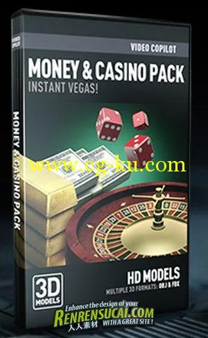 《娱乐游戏3D模型合辑》Video Copilot Money & Casino Pack的图片1