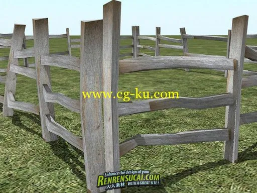 《围栏栅栏3D模型合辑》3D Fences 34 Models的图片1