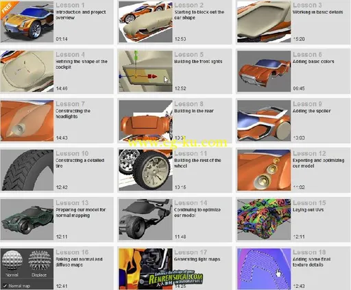 《Maya与Silo赛车建模视频教程》Digital-Tutors Real-Time Vehicle Creation in Ma...的图片2