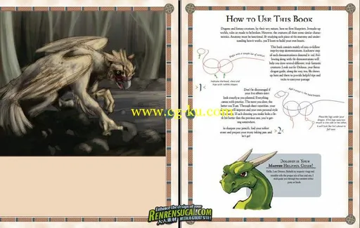 《概念设计CG书籍》Dragonart How to Draw Fantastic Dragons and Fantasy Creatures的图片2