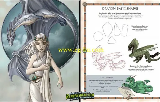 《概念设计CG书籍》Dragonart How to Draw Fantastic Dragons and Fantasy Creatures的图片3