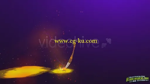 《迪斯尼风格画笔Logo AE模板》videohive disney style paintbrush logo 1840970的图片1