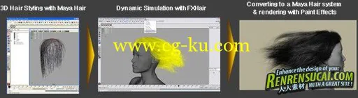 《头发特效插件FXHair2013V1版》FXHair 2013 v1 For MAYA的图片3