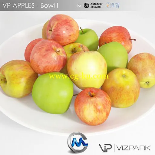 《苹果高精度3d模型》3docean Apples 2660772的图片1