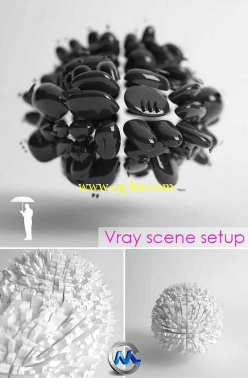 《Vray极品材质渲染模型合辑》3docean Studio scene setup for VRAY的图片1