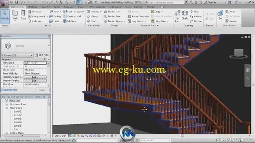 《Revit商业住宅楼宇楼体设计教程》video2brain Revit Stairs Workshop English的图片1