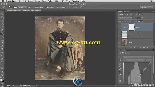 《Photoshop老久照片修复教程》video2brain Photo Restoration in Photoshop English的图片1