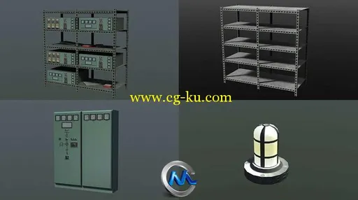 《科幻游戏场景道具3D模型合辑》Dexsoft Sci-Fi Storage Model pack的图片3