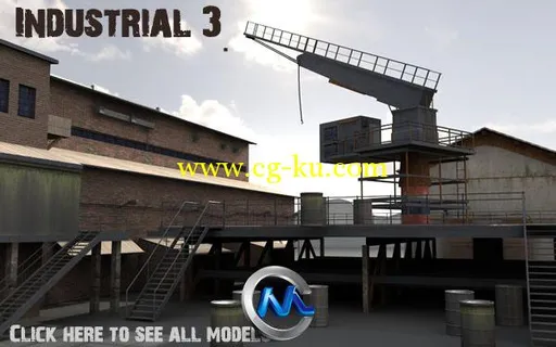 《老工业基地建筑和设施3D模型合辑3》Dexsoft Industrial 3 Model pack的图片1